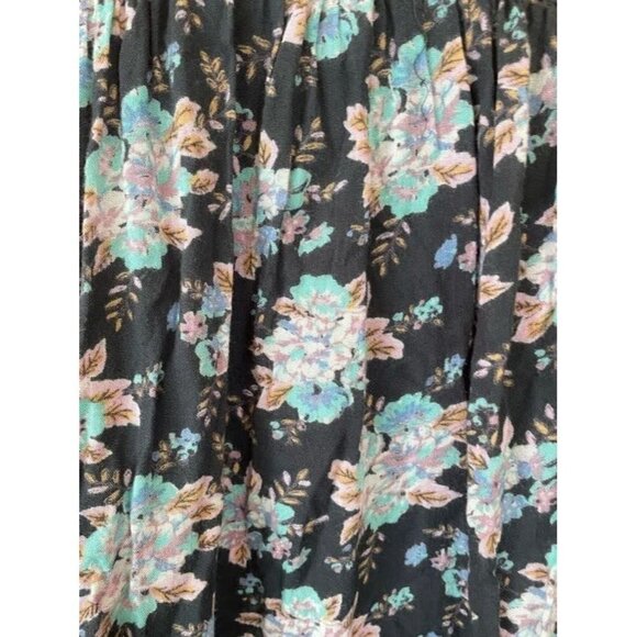 Volcom Salty Free Dress Tunic Floral Long Sleeve Knee Length Fully Lined Relax M - Picture 10 of 10